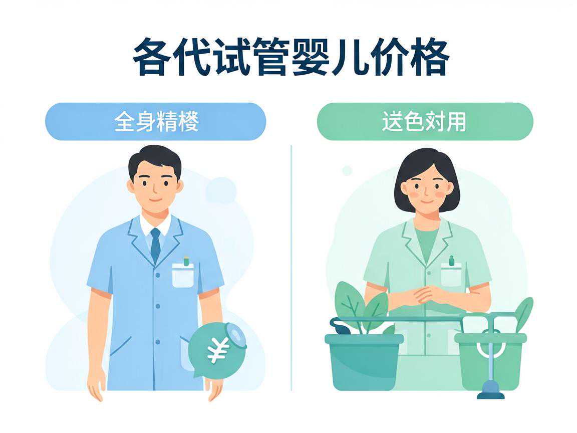 各代试管婴儿价格范围对比图