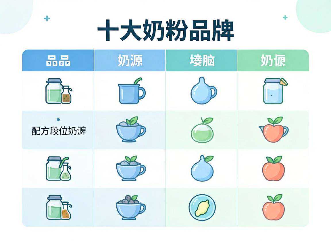 十大奶粉品牌奶源配方段位对比表