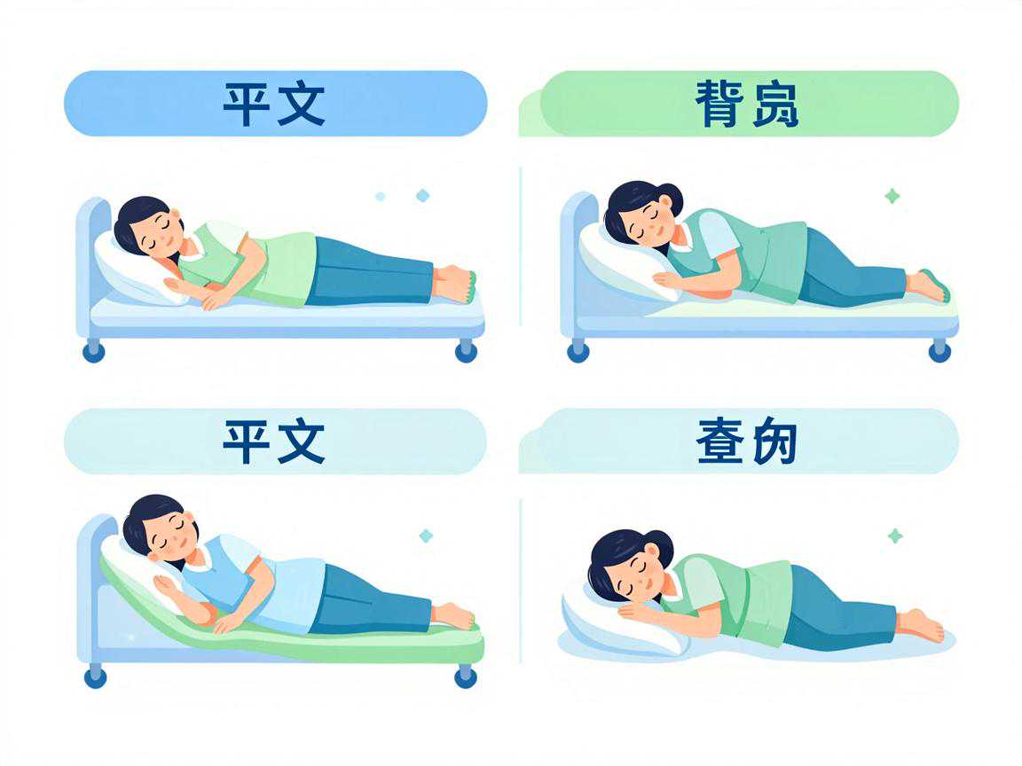 四种躺姿优劣对比表:平躺、侧躺、垫高、趴睡