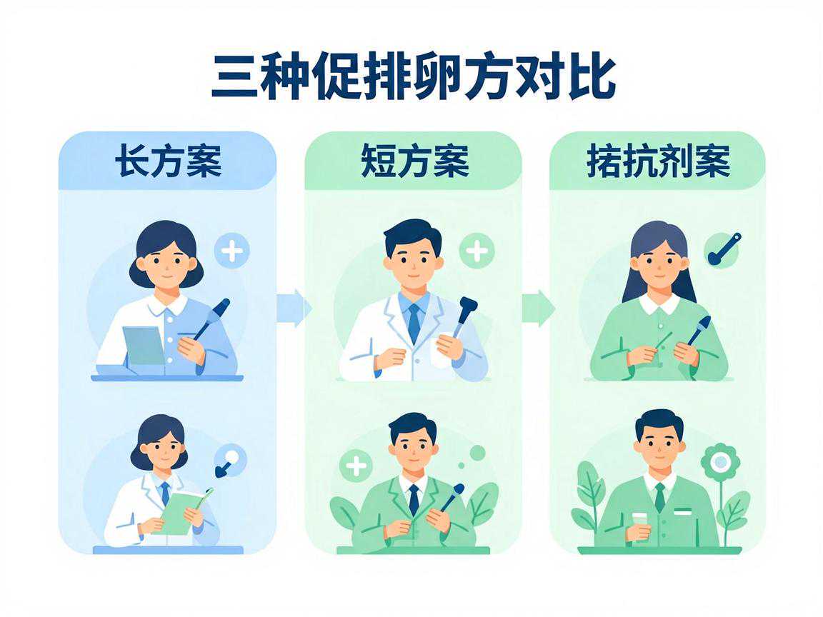三种促排卵方案对比:长方案、短方案、拮抗剂方案