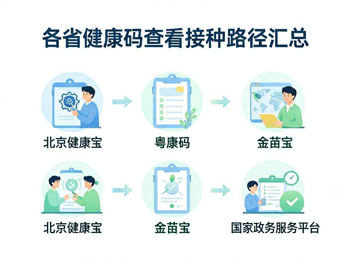各省健康码查看接种码路径汇总:北京健康宝、粤康码、金苗宝、国家政务服务平台