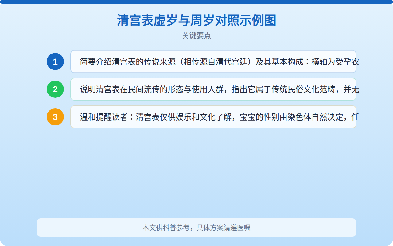 清宫表虚岁与周岁对照示例图